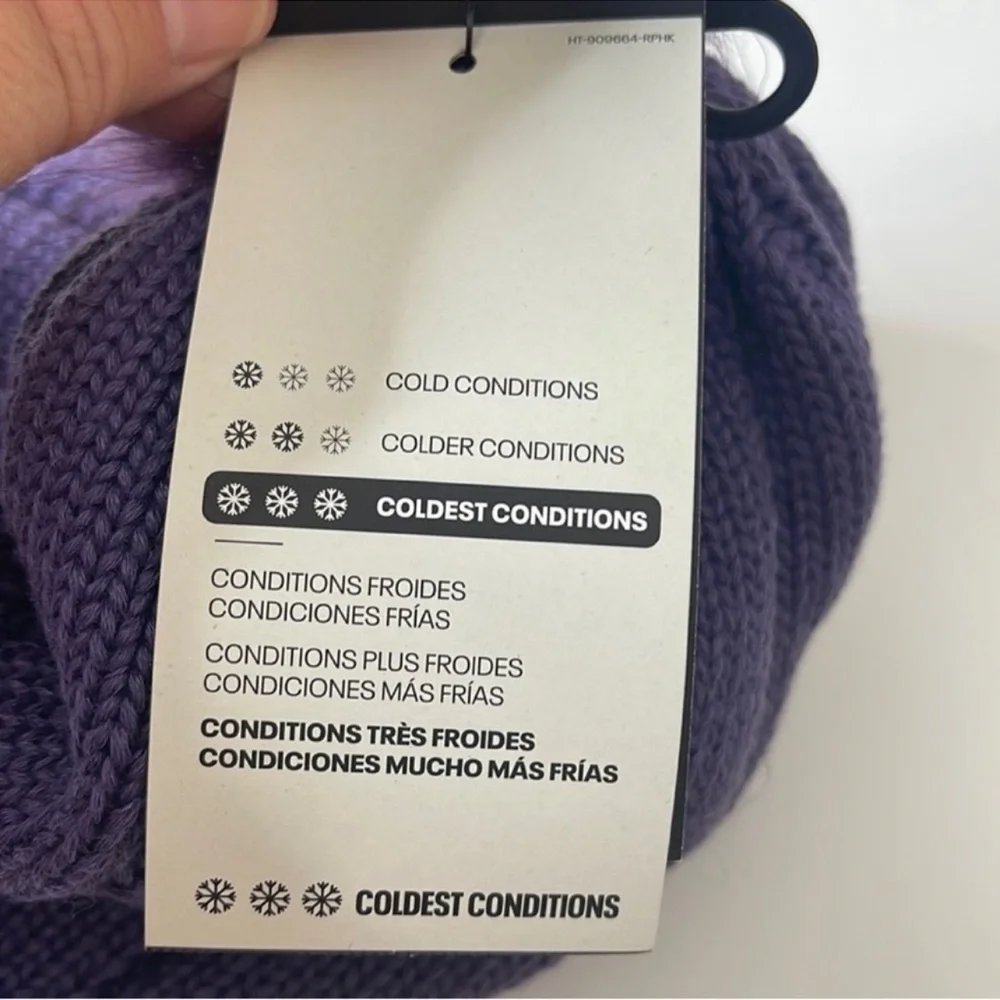 Under Armour UA Coldgear Infrared Around Town Beanie Hat with Pom Purple